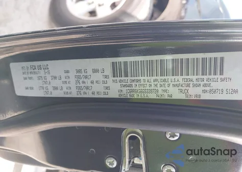 2016 Ram 1500 Tradesman z USA, uszkodzony, nr VIN 1C6RR6KG6GS339720